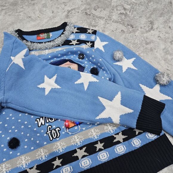 Light-Up Be Careful What You Wish for Christmas Sweater Xl - Coraline - Picture 10 of 16
